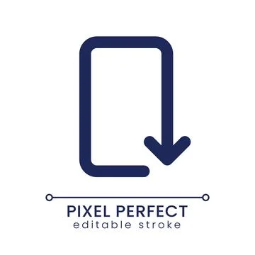 Reply pixel perfect linear ui icon Illustrazione stock