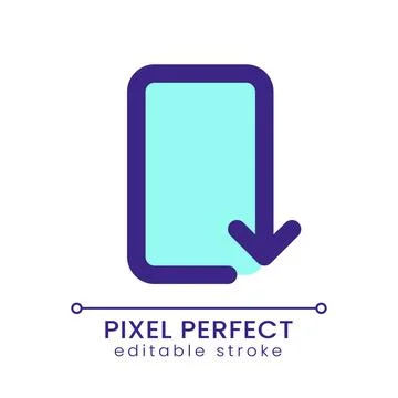 Reply pixel perfect RGB color ui icon Stock Illustration