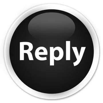 Reply premium black round button 스톡 일러스트