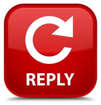 Reply (rotate arrow icon) special red square button 스톡 일러스트