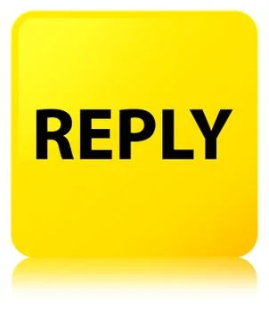 Reply yellow square button Stock Illustration