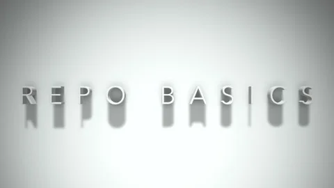 Repo basics 3D title animation with shadows on a white background Vídeos de archivo 297268880