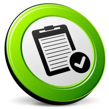 Report 3d icon Stock Illustration
