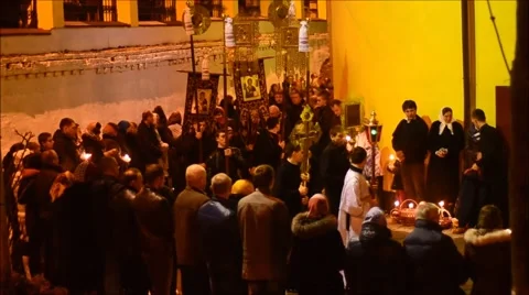 Report about Easter Orthodox church Stock Footage 59914513