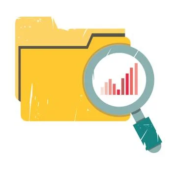 Report analysis, folder Stock Illustration