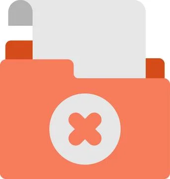 Report and wrong mark illustration in minimal style Stock Illustration
