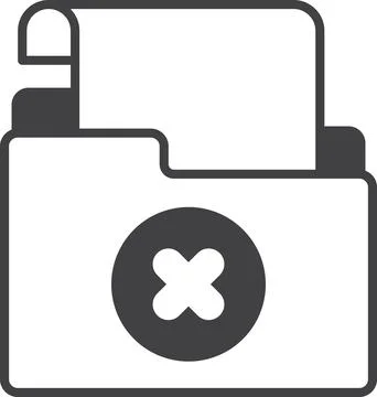 Report and wrong mark illustration in minimal style Stock Illustration