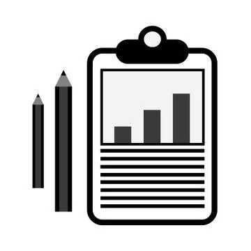 Report board with trend up Stock Illustration