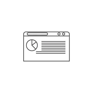 Report on the browser icon. Element for mobile concept and web apps. Thin line Stock Illustration