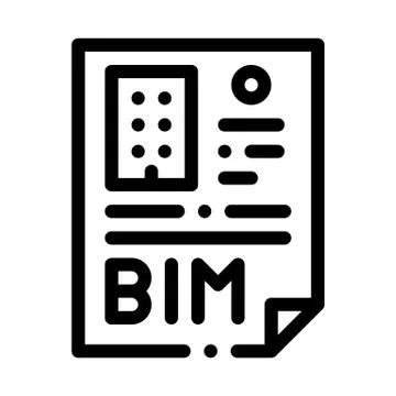 Report on building information modeling icon vector outline illustration Ilustración de archivo