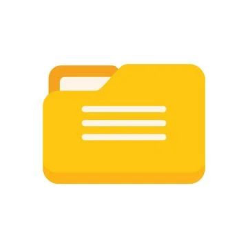 Report business folder icon flat vector. Document data Illustrazione stock