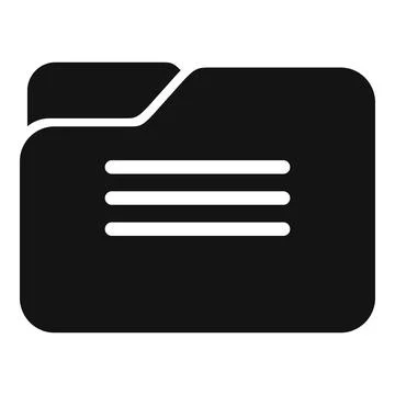 Report business folder icon simple . Document data Stock Illustration