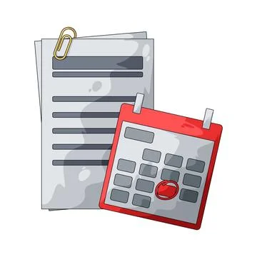 Report calendar illustration Stock Illustration