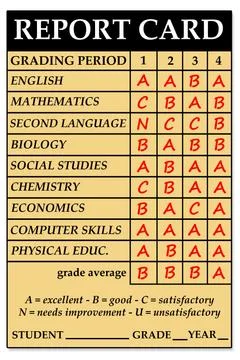 Report card Stock Illustration