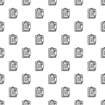 Report card with a plus grade seamless pattern Stock Illustration
