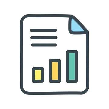 Report chart. A colorful bar chart showing growth trends, progress, and suc.. Stock Illustration