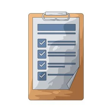 Report checklist illustration Stock Illustration