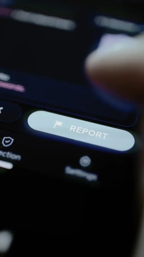 Report control beside AI shield on phone Video stock 345488653