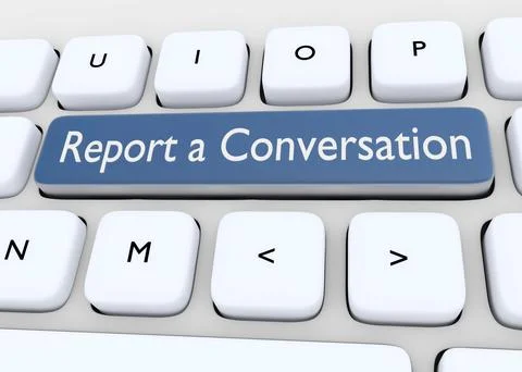 Report a Conversation concept Stock Illustration