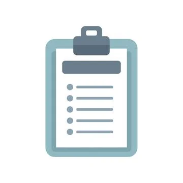 Report data icon flat vector. Document paper Stock Illustration