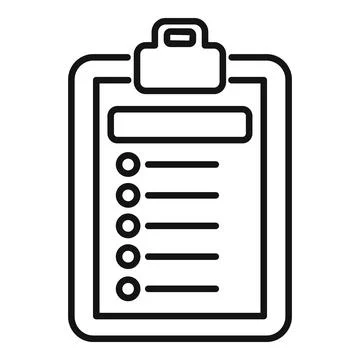Report data icon outline . Document paper Illustrazione stock