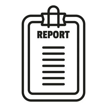Report data icon outline vector. Document chart Stockillustratie