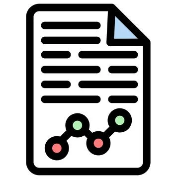 Report Document Icon- Business Analytics Graph Chart Stock-Illustration