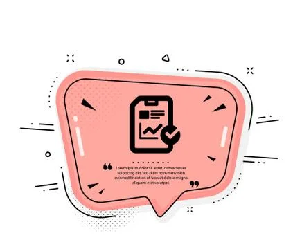 Report document icon. Checklist. Vector Stock Illustration