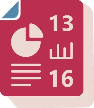Report document icon for financial data Stock Illustration