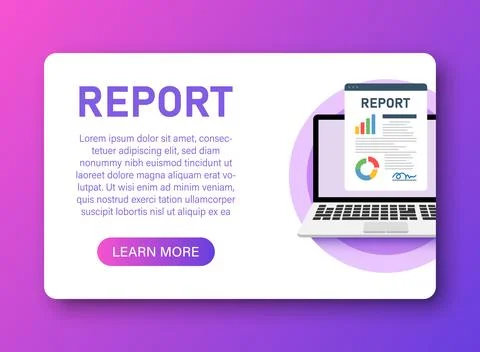 Report document icon in flat style. Dashboard plan vector illustration on i.. 스톡 일러스트