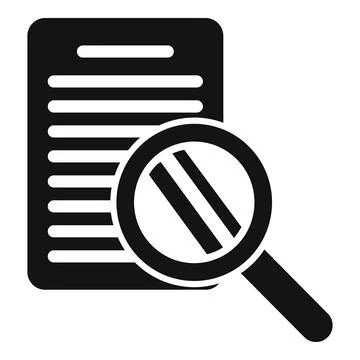 Report document icon simple vector. Business paper 库存插图