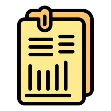 Report document icon vector flat Stock Illustration