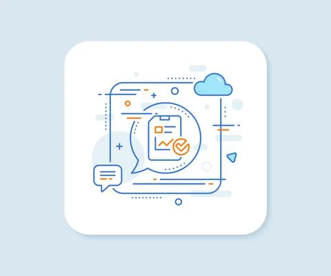 Report document line icon. Checklist. Vector イラスト素材