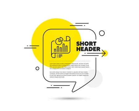 Report document line icon. Column graph sign. Vector Stock Illustration