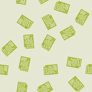 Report document paper glyph seamless pattern Stock Illustration