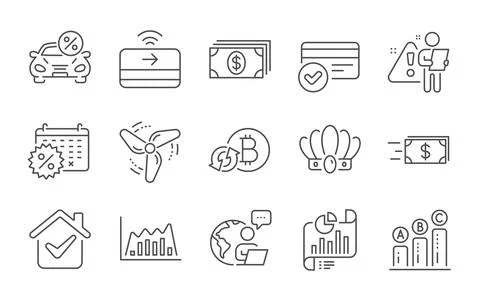 Report document, Payment methods and Crown icons set. Vector イラスト素材