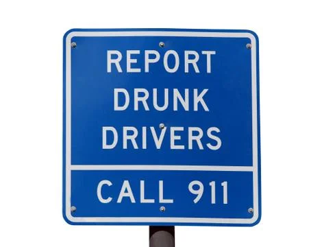 Report drunk drivers sign Stock Photos