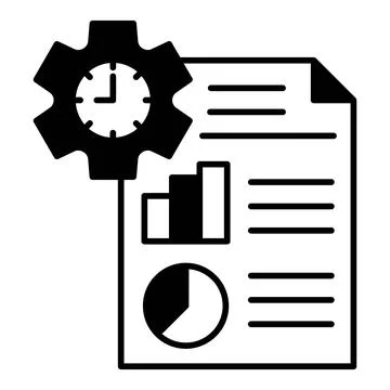 Report Dualtone Icon Stock Illustration