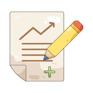 Report edit Stock Illustration