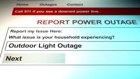 Report an Electrical Outage Generic Form - Outdoor Light Outage0 Stock Illustration