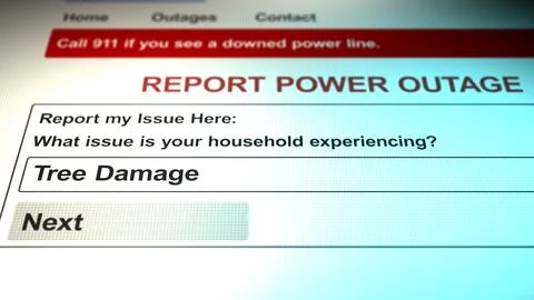Report an Electrical Outage Generic Form - Tree Damage0 Illustrazione stock