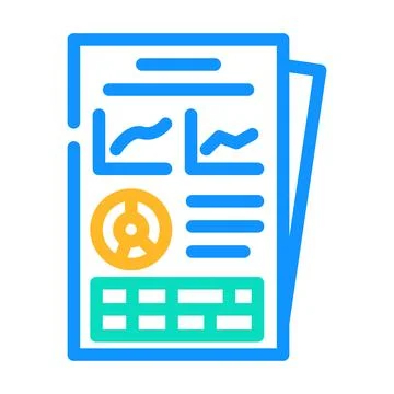 Report esg color icon vector illustration Stock Illustration