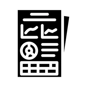 Report esg glyph icon vector illustration Stock Illustration