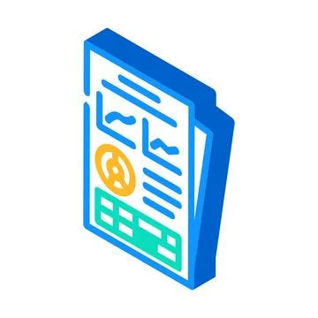 Report esg isometric icon vector illustration Stock Illustration