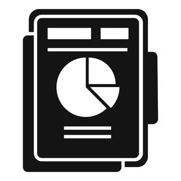 Report folder icon simple vector. Analysis document Illustrazione stock