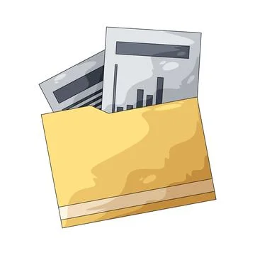 Report folder illustration Stock Illustration