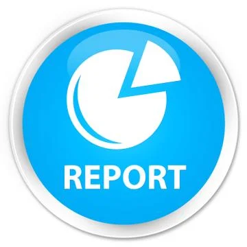 Report (graph icon) premium cyan blue round button Stock Illustration