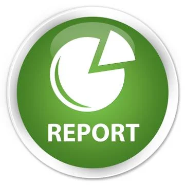 Report (graph icon) premium soft green round button Stock Illustration
