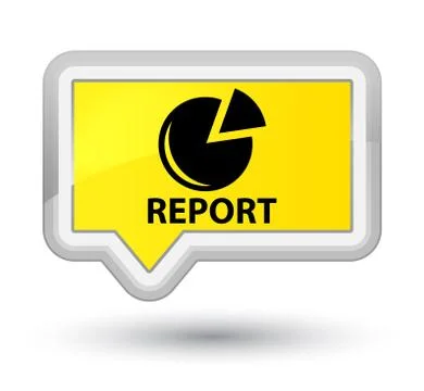 Report (graph icon) prime yellow banner button Stock Illustration