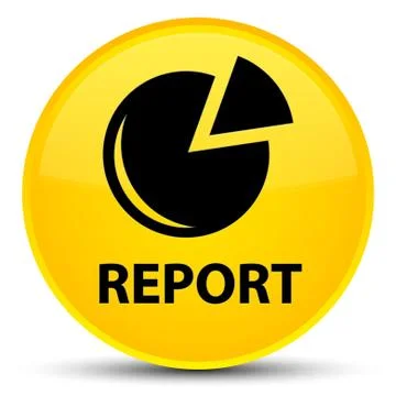 Report (graph icon) special yellow round button Stock Illustration